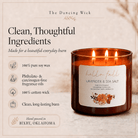 Lavender & Sea Salt - 3 Wick Fall Pumpkin Candle - The Dancing Wick