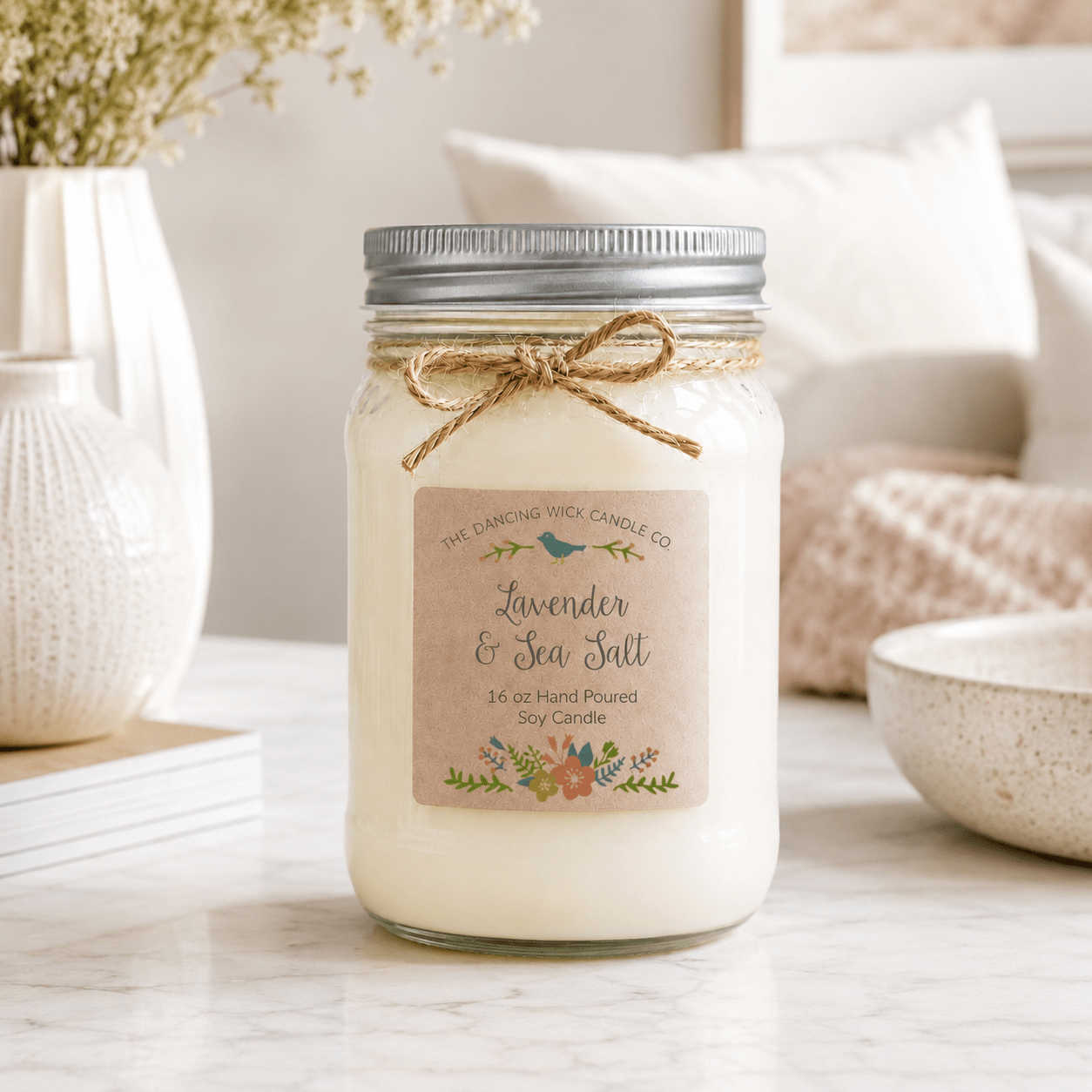 Lavender & Sea Salt - Spring TDW Candle - The Dancing Wick