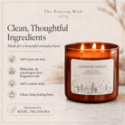 Lavender Vanilla - 3 Wick Christmas Tumbler Candle - The Dancing Wick