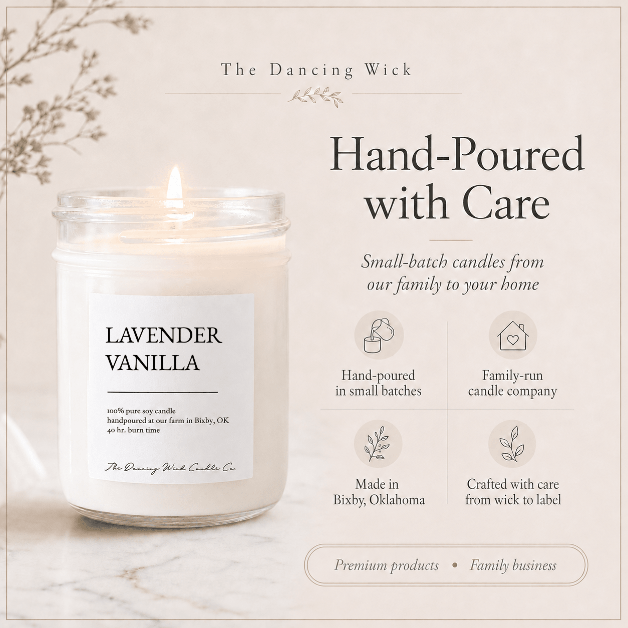 Lavender Vanilla - TDW Signature Candle - The Dancing Wick