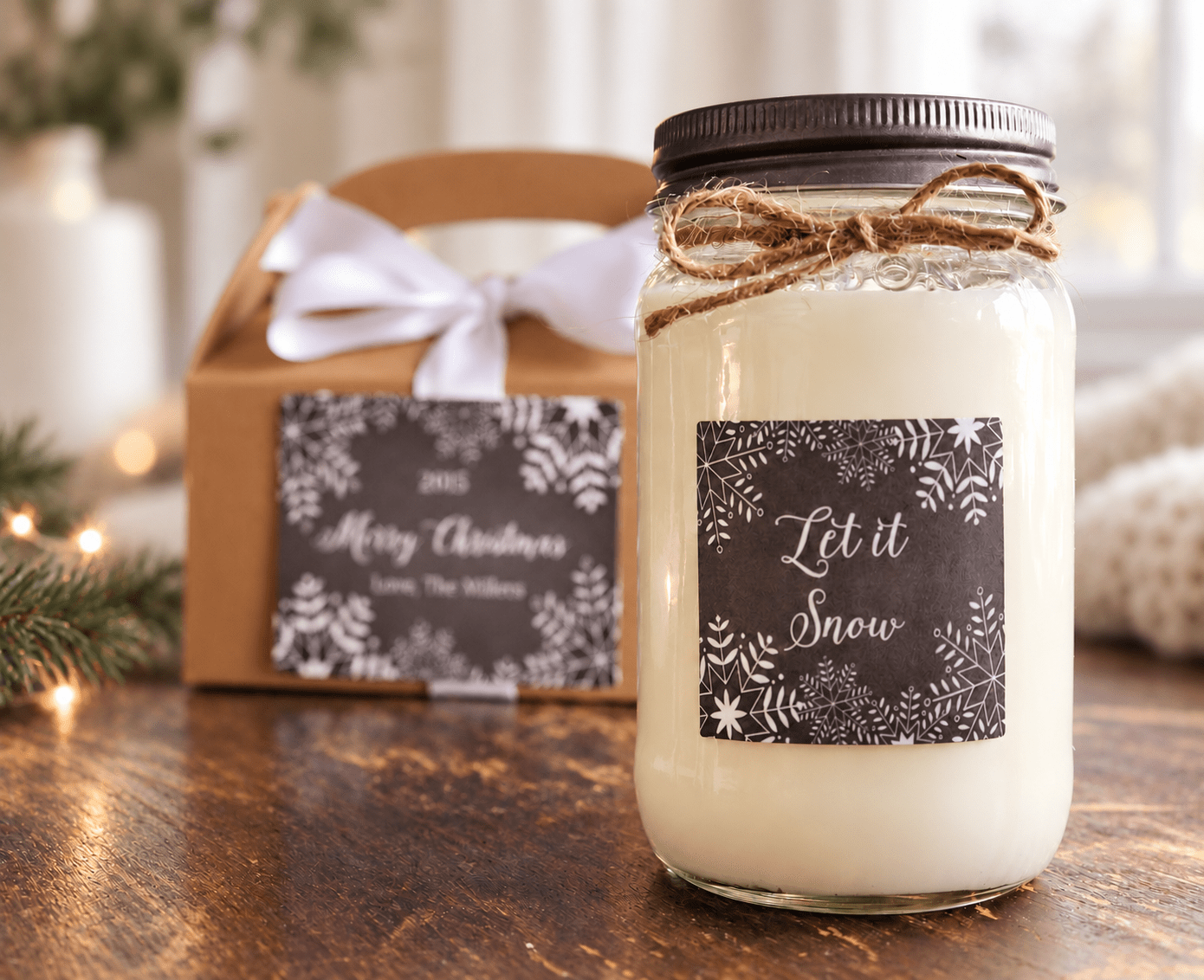 Let it Snow Christmas Candle - The Dancing Wick
