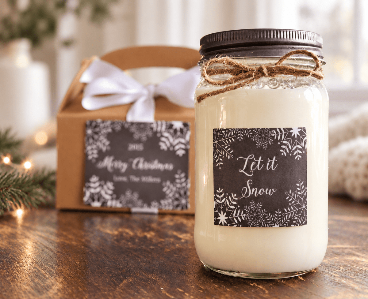 Let it Snow Christmas Candle - The Dancing Wick