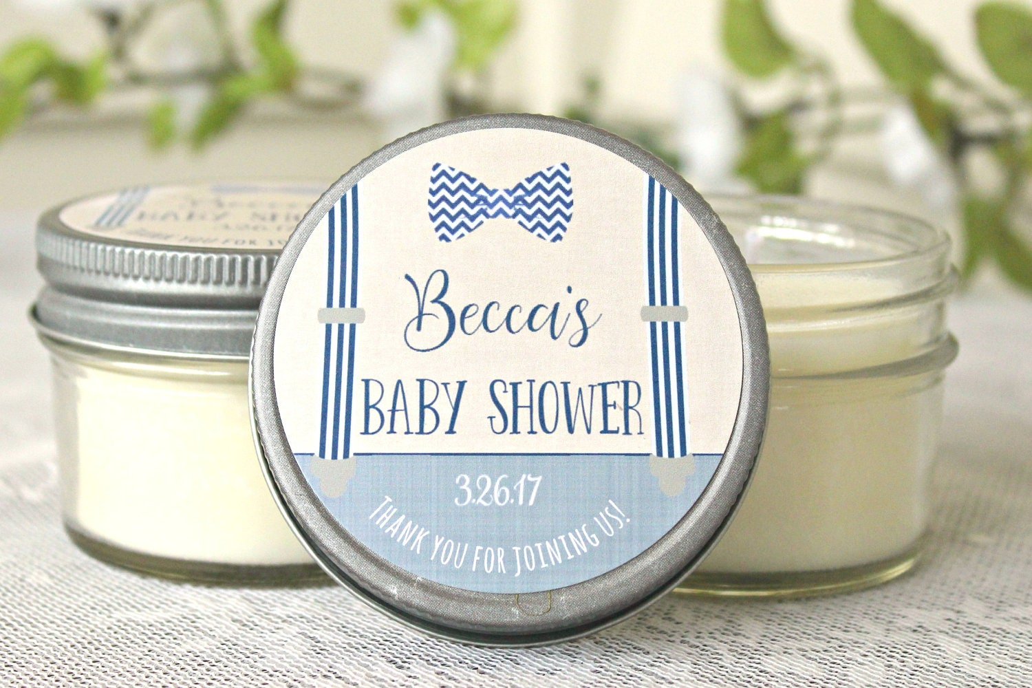 Little Man Baby Shower Favor - The Dancing Wick