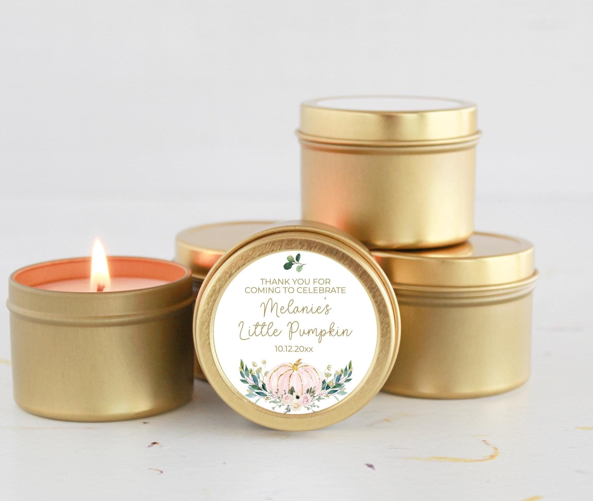 Little Pumpkin Party Tins - Set of 10 - The Dancing Wick