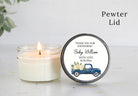 Little Pumpkin Truck Baby Shower Candle Favor - The Dancing Wick