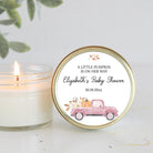 Little Pumpkin Truck Baby Shower Candle Favor - The Dancing Wick