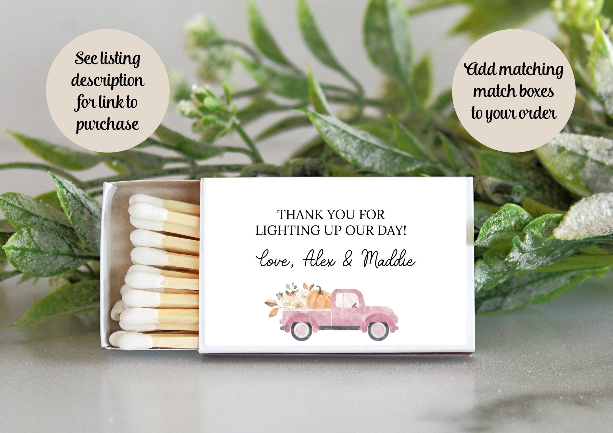 Little Pumpkin Truck Baby Shower Candle Favor - The Dancing Wick