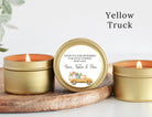 Little Pumpkin Truck Baby Shower Favors Tins - The Dancing Wick