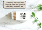 Logo Match Boxes (Double - Sided Labels) - Set of 10 - The Dancing Wick