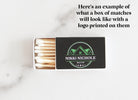 Logo Match Boxes (Double - Sided Labels) - Set of 10 - The Dancing Wick