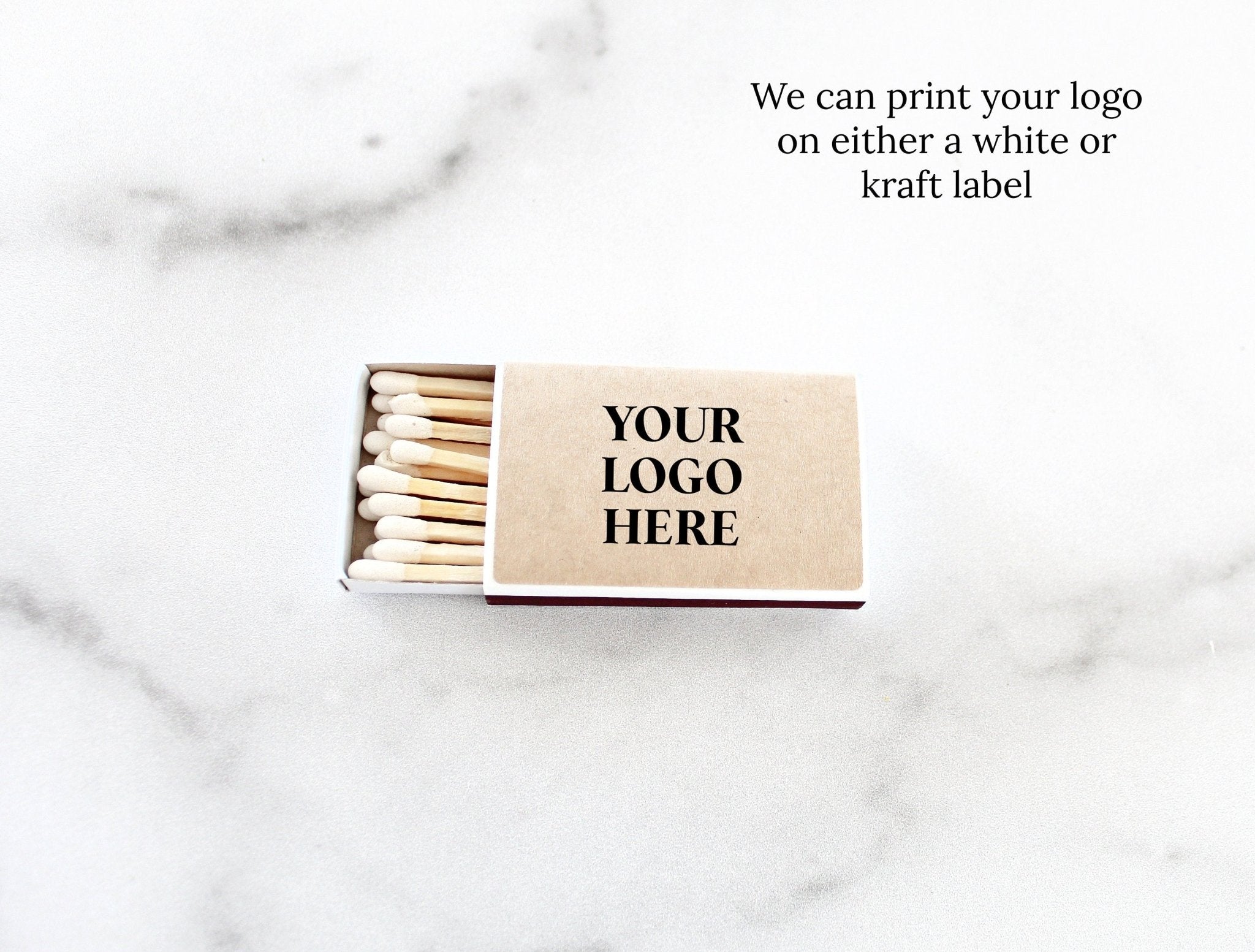 Logo Match Boxes (Single Label) - Set of 10 - The Dancing Wick