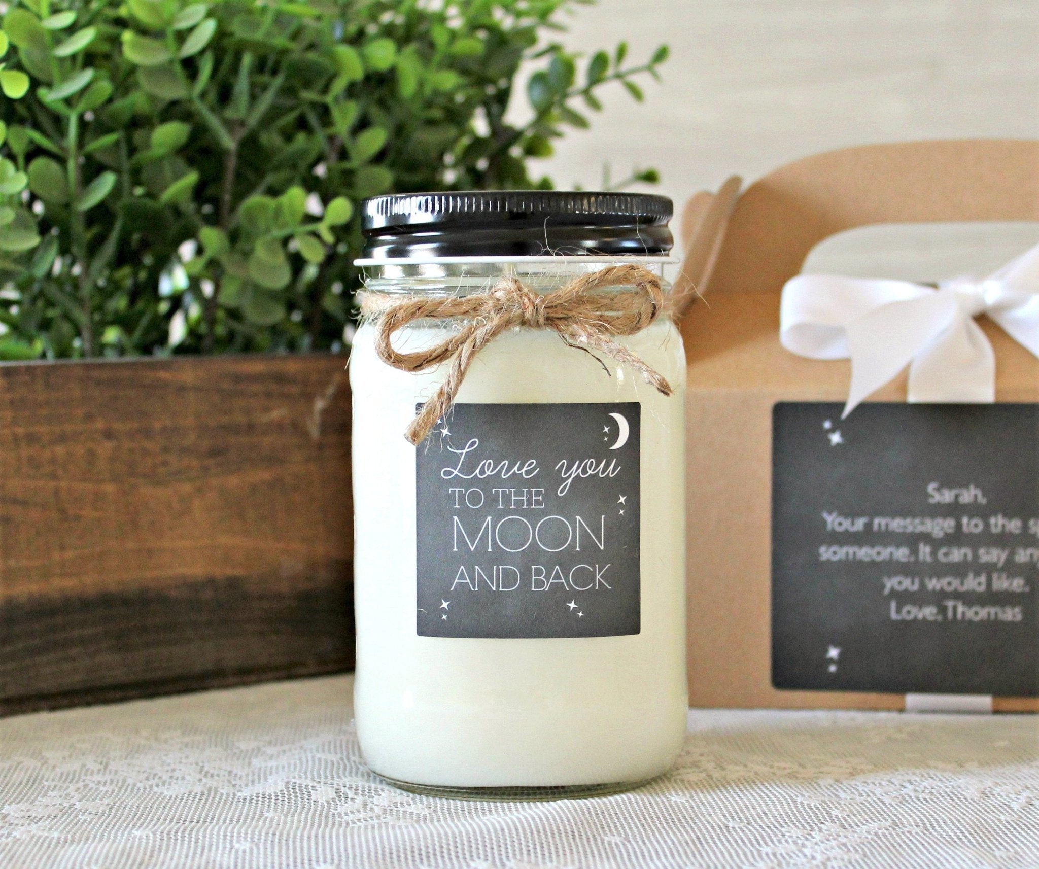 Love you to the Moon and Back Candle - The Dancing Wick
