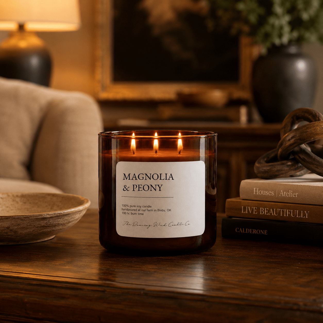 Magnolia & Peony - 3 Wick Everyday Tumbler Candle - The Dancing Wick