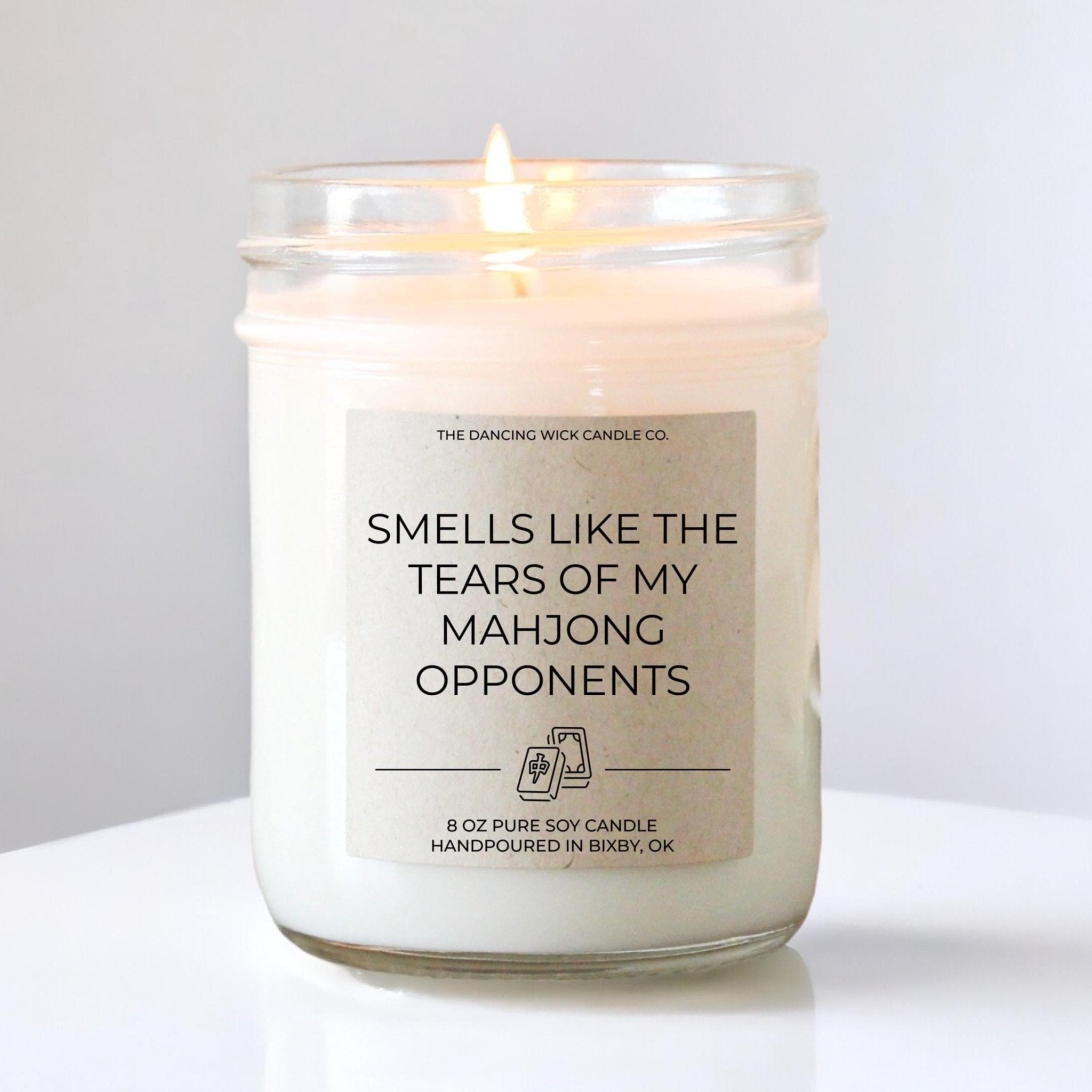 Mahjong Gift Smells Like the Tears of My Opponents Candle - The Dancing Wick