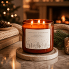 Mahogany & Teakwood - 3 Wick Christmas Tumbler Candle - The Dancing Wick