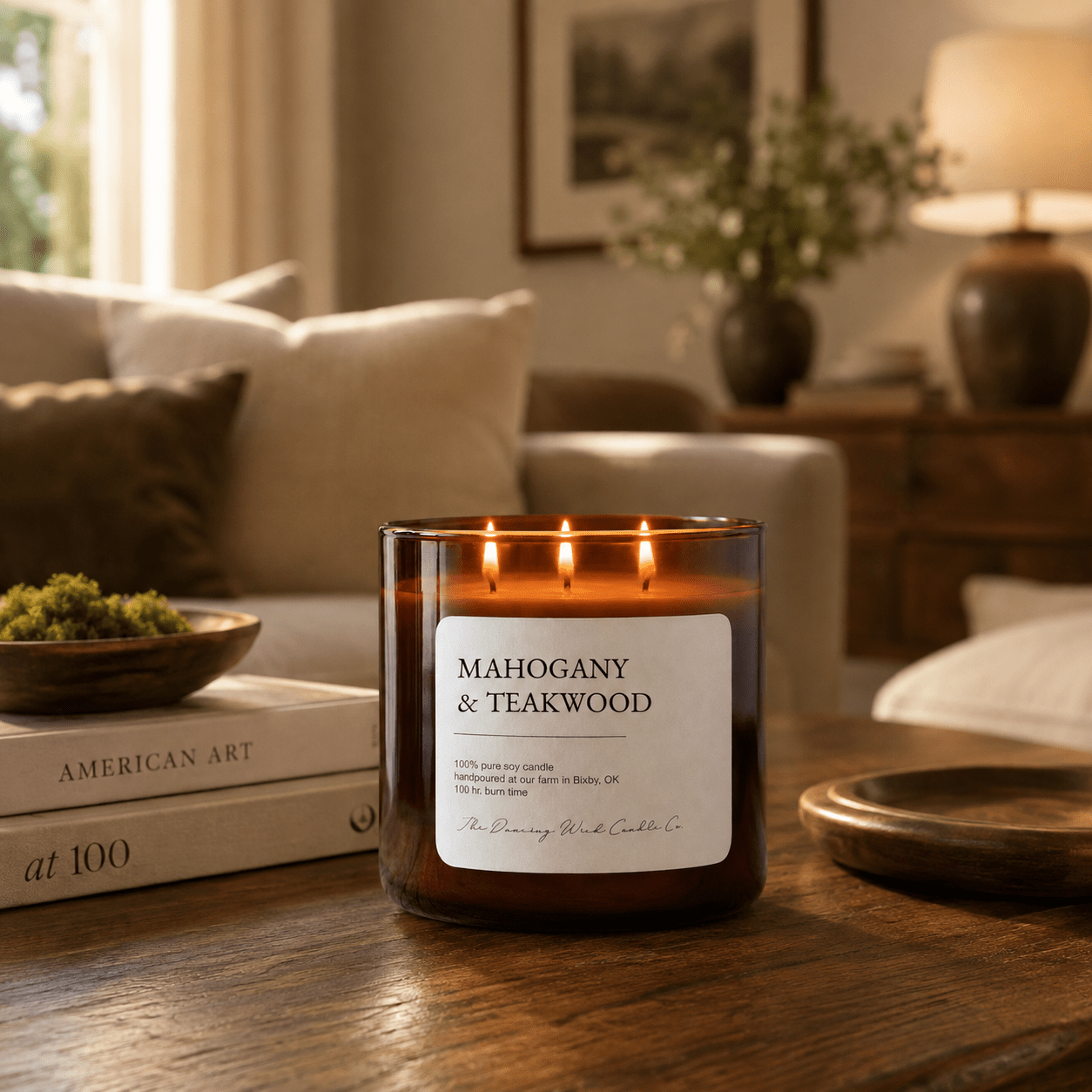 Mahogany & Teakwood - 3 Wick Everyday Tumbler Candle - The Dancing Wick