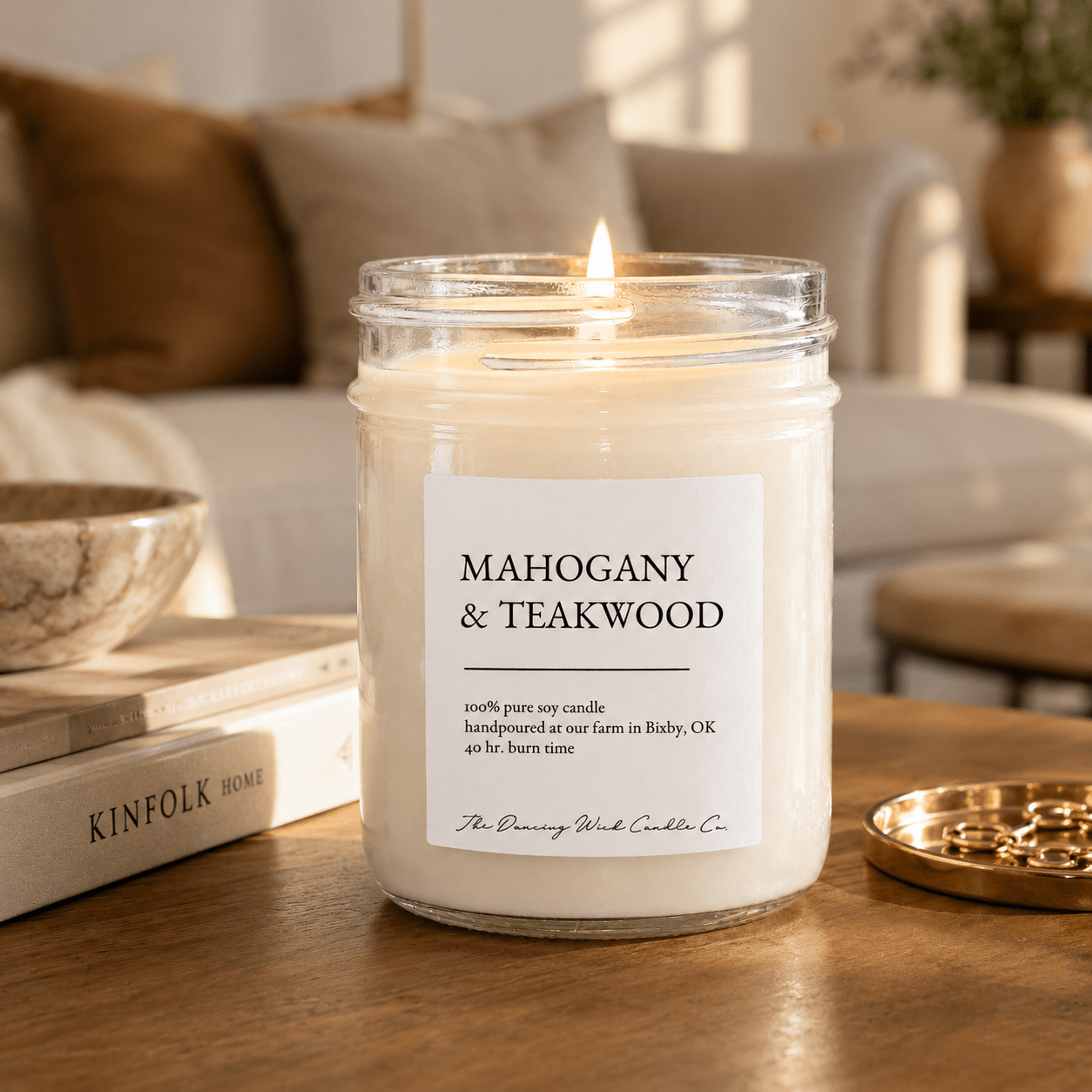 Mahogany & Teakwood - TDW Signature Candle - The Dancing Wick