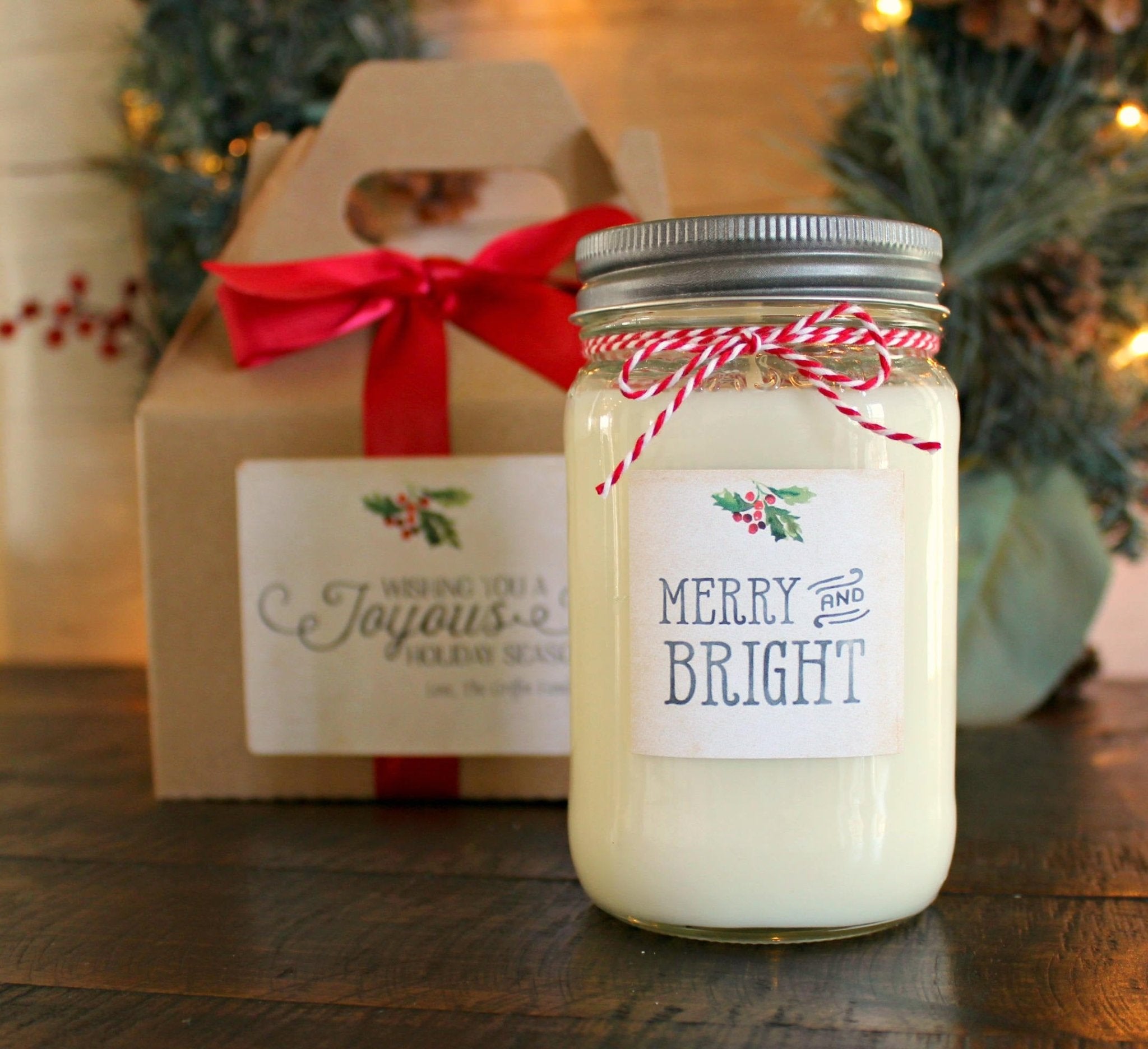 Merry & Bright Christmas Candle - The Dancing Wick