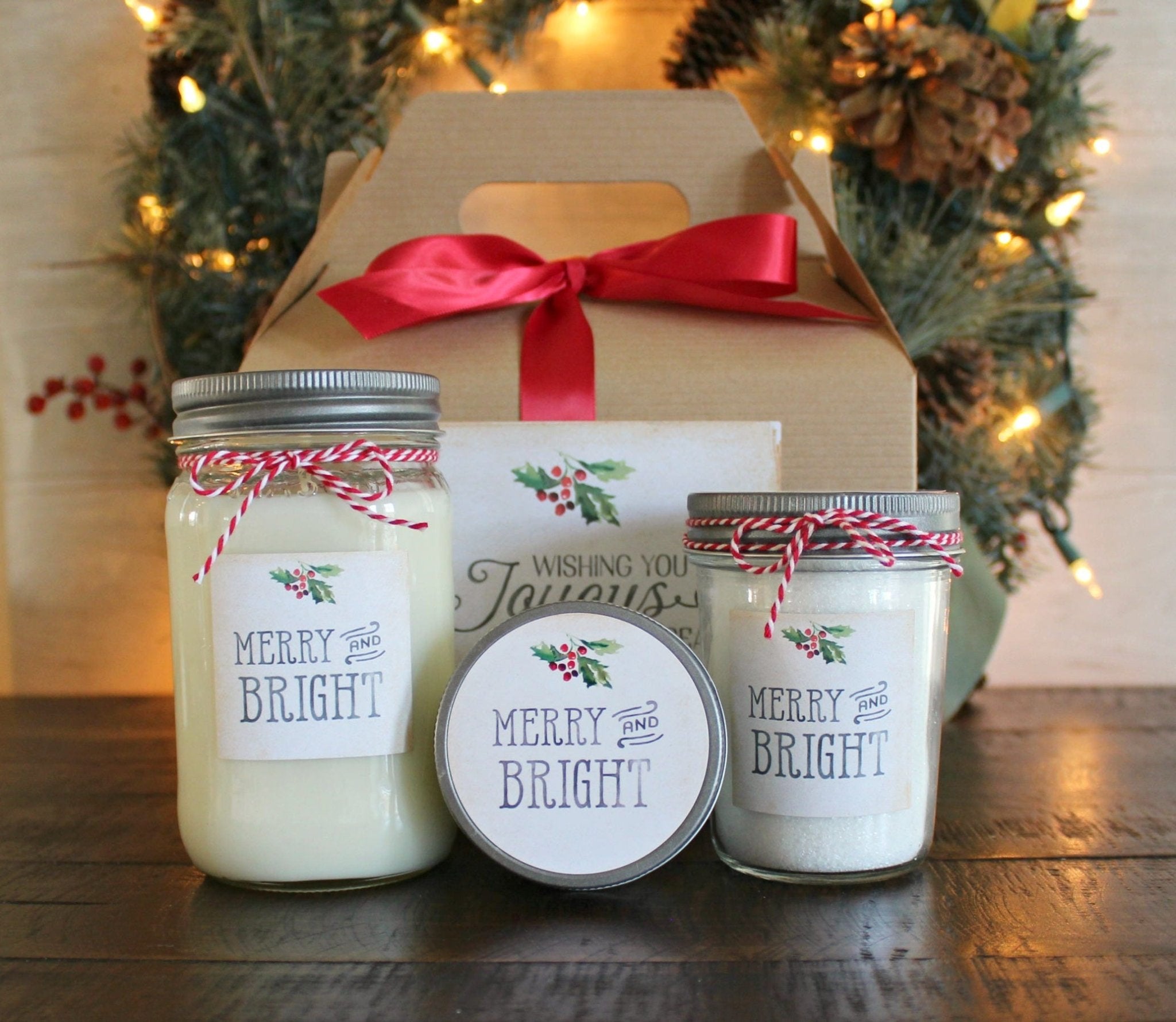 Merry & Bright Christmas Gift Set - The Dancing Wick