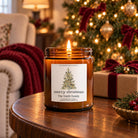 Merry Christmas Amber Jar - The Dancing Wick
