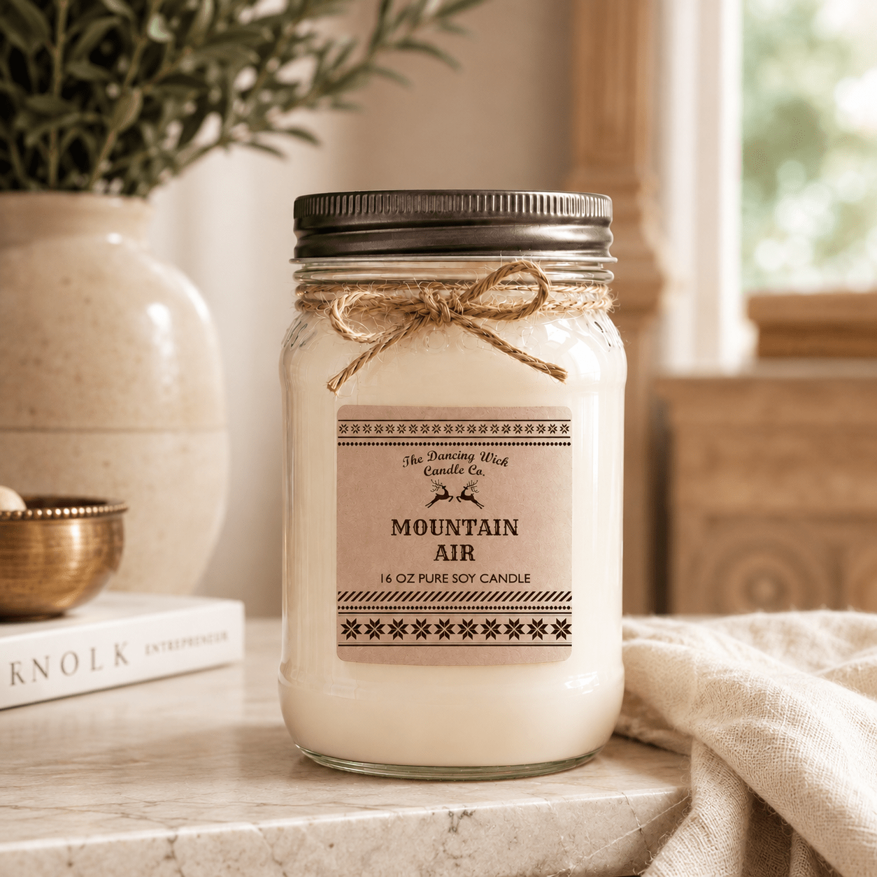 Mountain Air - Kraft Winter Candle - The Dancing Wick