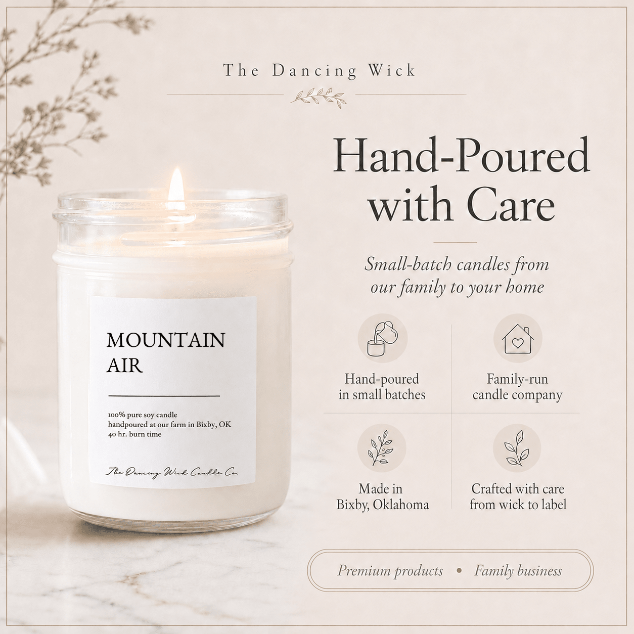 Mountain Air - TDW Signature Candle - The Dancing Wick