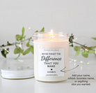 Never Forget The Difference You Make Candle - The Dancing Wick