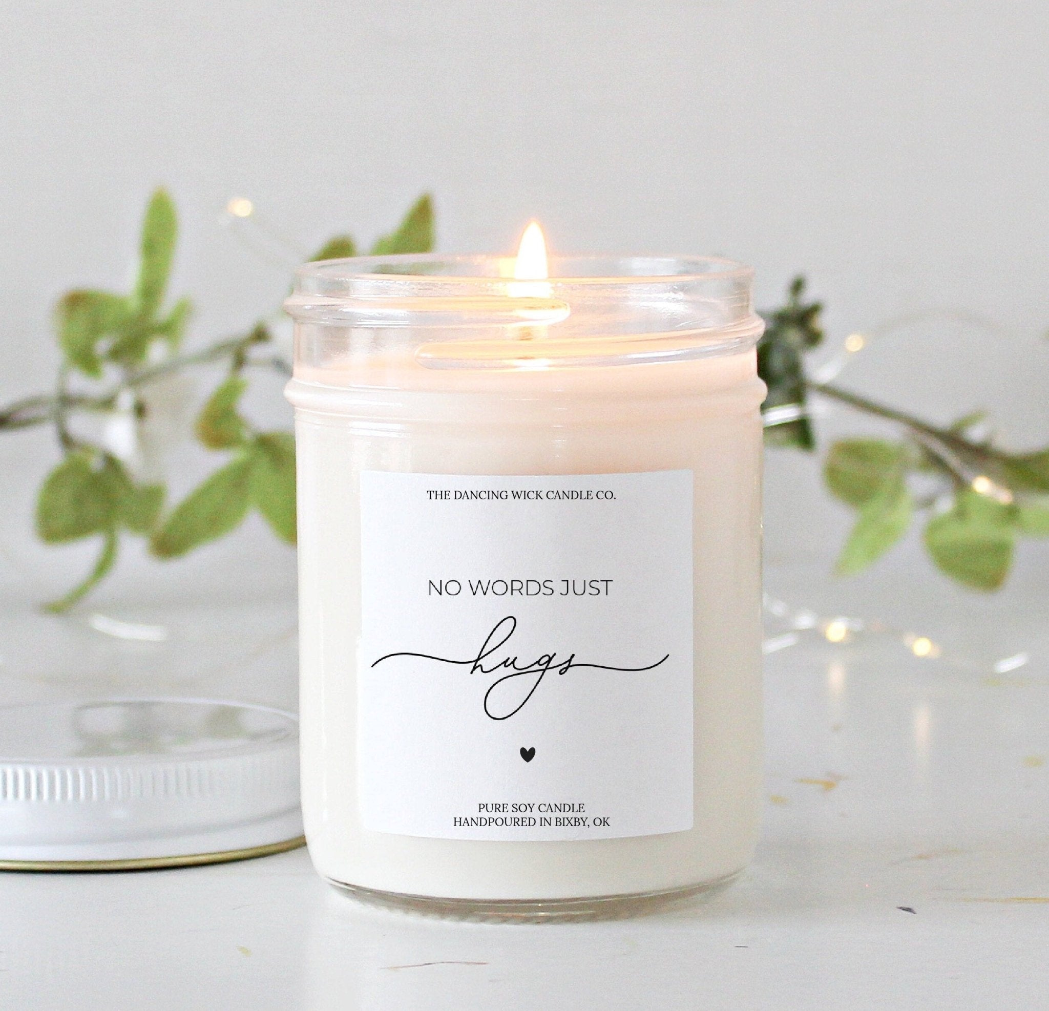 No Words Just Hugs Candle - The Dancing Wick