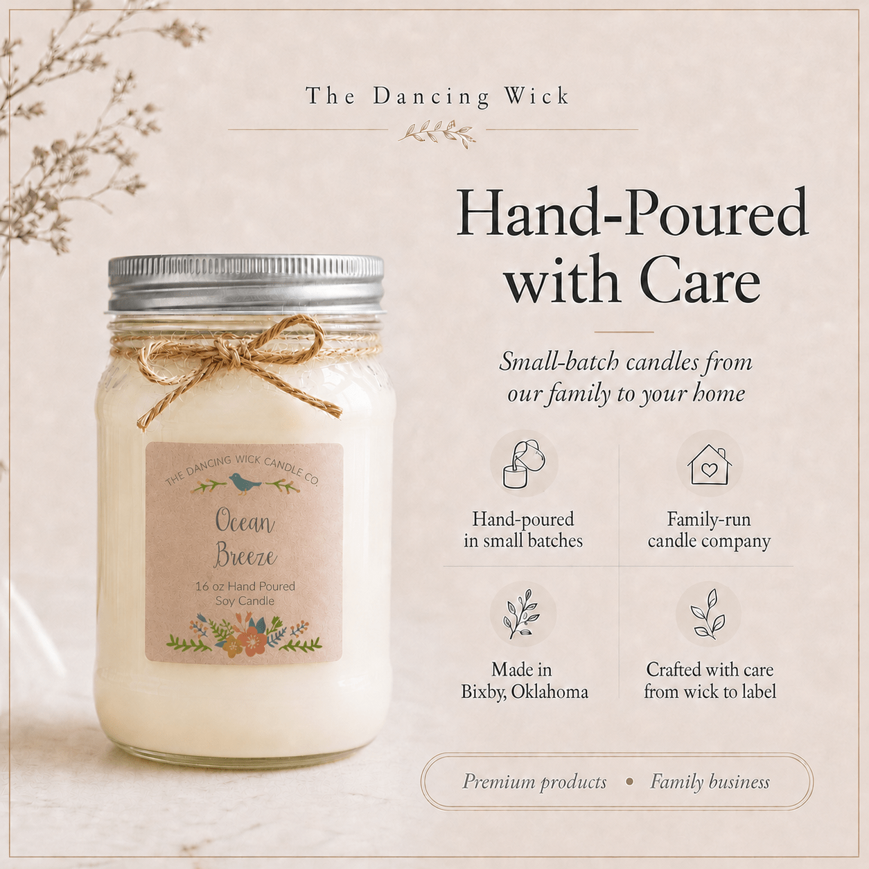 Ocean Breeze - Spring TDW Candle - The Dancing Wick
