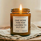 One More Fire To Put Out Amber Candle - The Dancing Wick