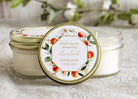 Orange Floral Favor Candles - The Dancing Wick