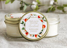 Orange Floral Favor Candles - The Dancing Wick