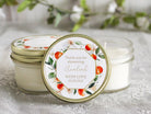 Orange Floral Favor Candles - The Dancing Wick