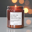 Our First Valentine’s Day Amber Candle - The Dancing Wick