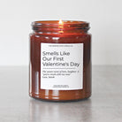 Our First Valentine’s Day Amber Candle - The Dancing Wick