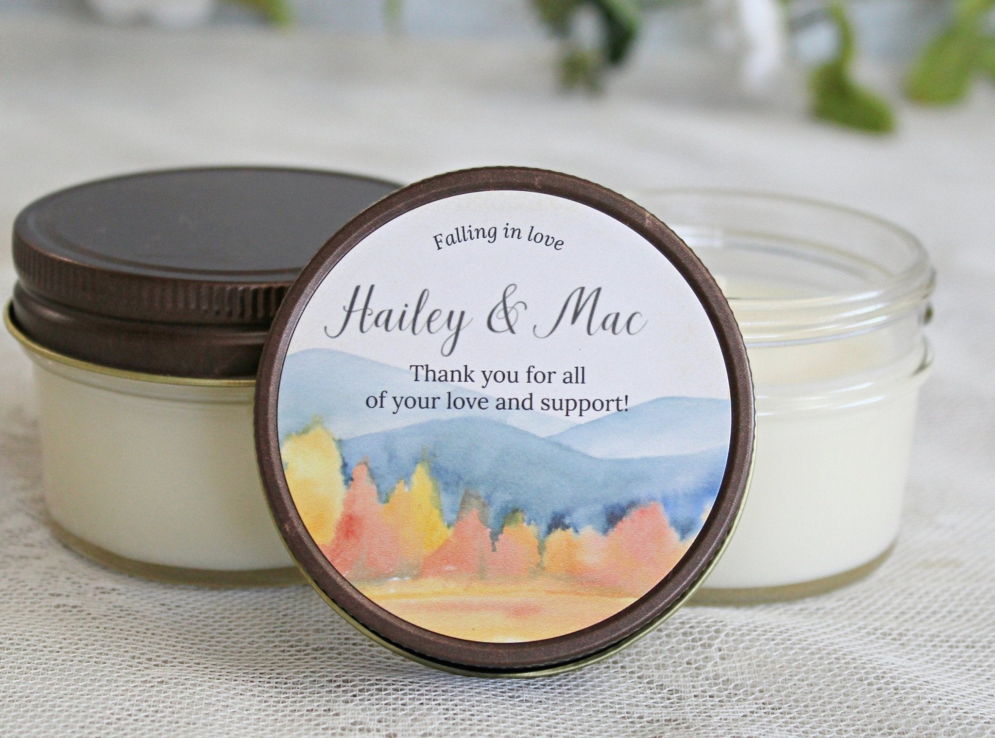 Outdoor Fall Bridal Shower Favors - The Dancing Wick