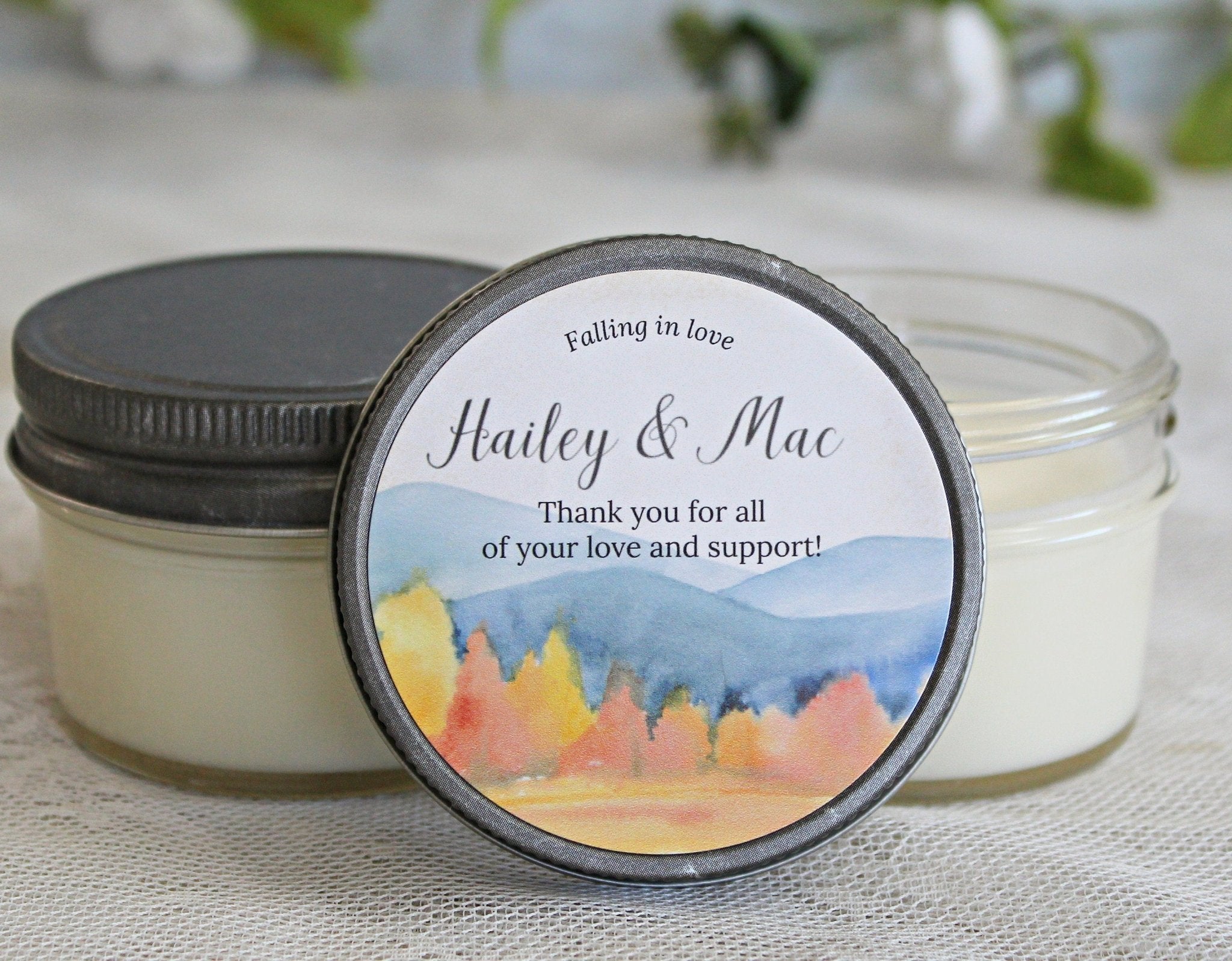 Outdoor Fall Bridal Shower Favors - The Dancing Wick