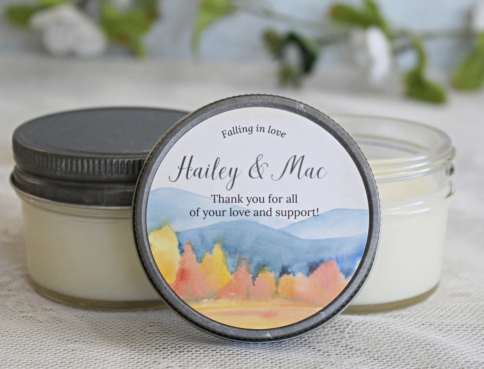 Outdoor Fall Bridal Shower Favors - The Dancing Wick