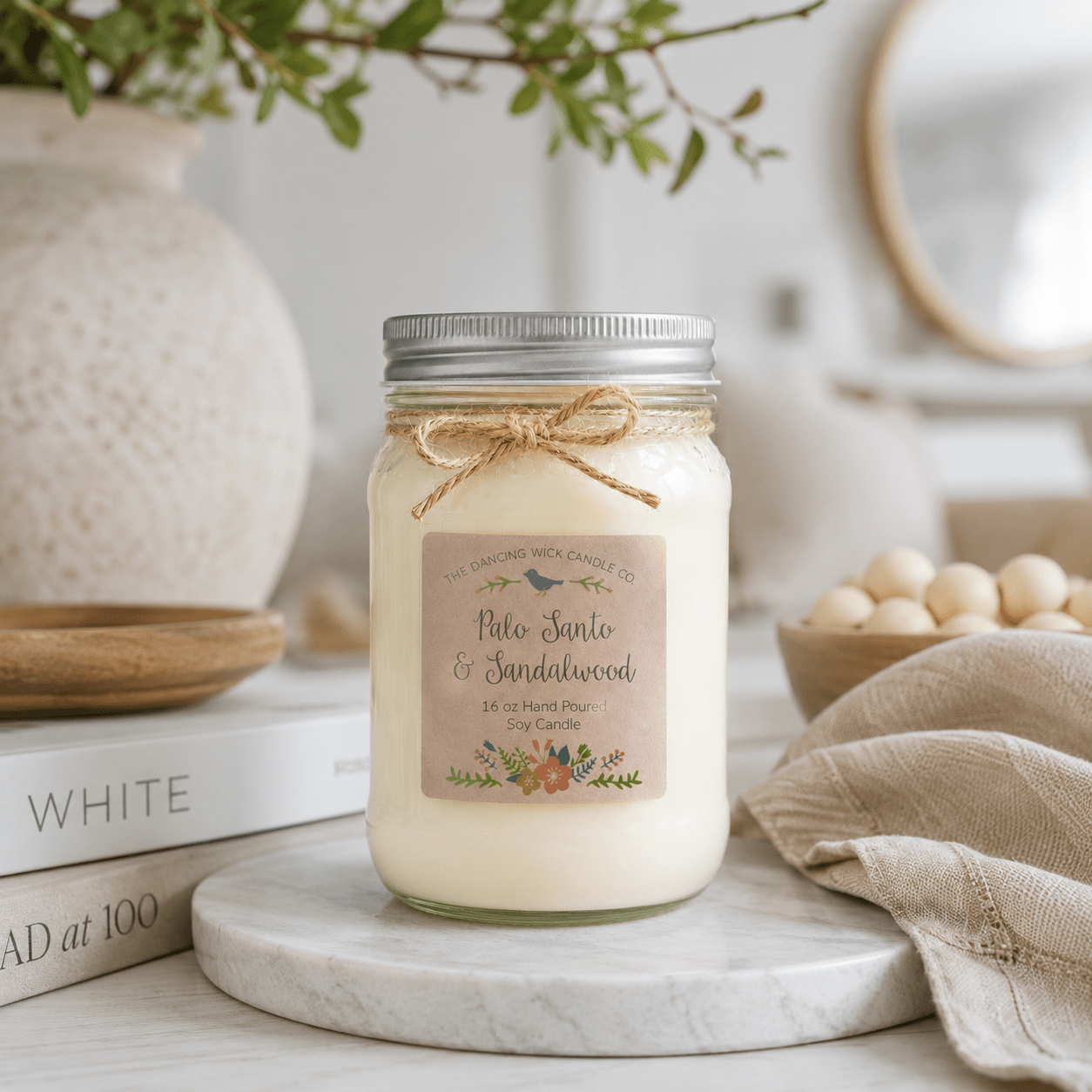 Palo Santo & Sandalwood - Spring TDW Candle - The Dancing Wick