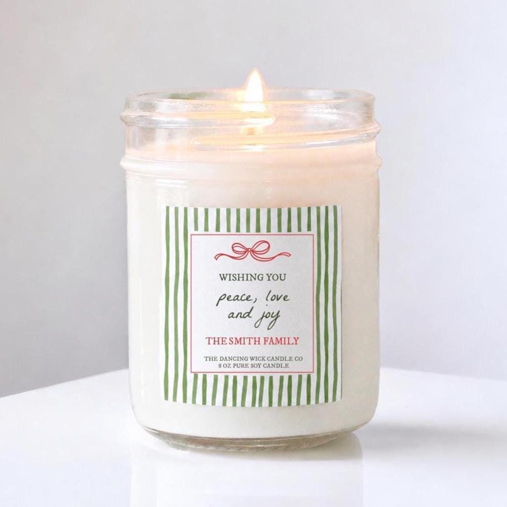 Peace Love and Joy Candle - The Dancing Wick