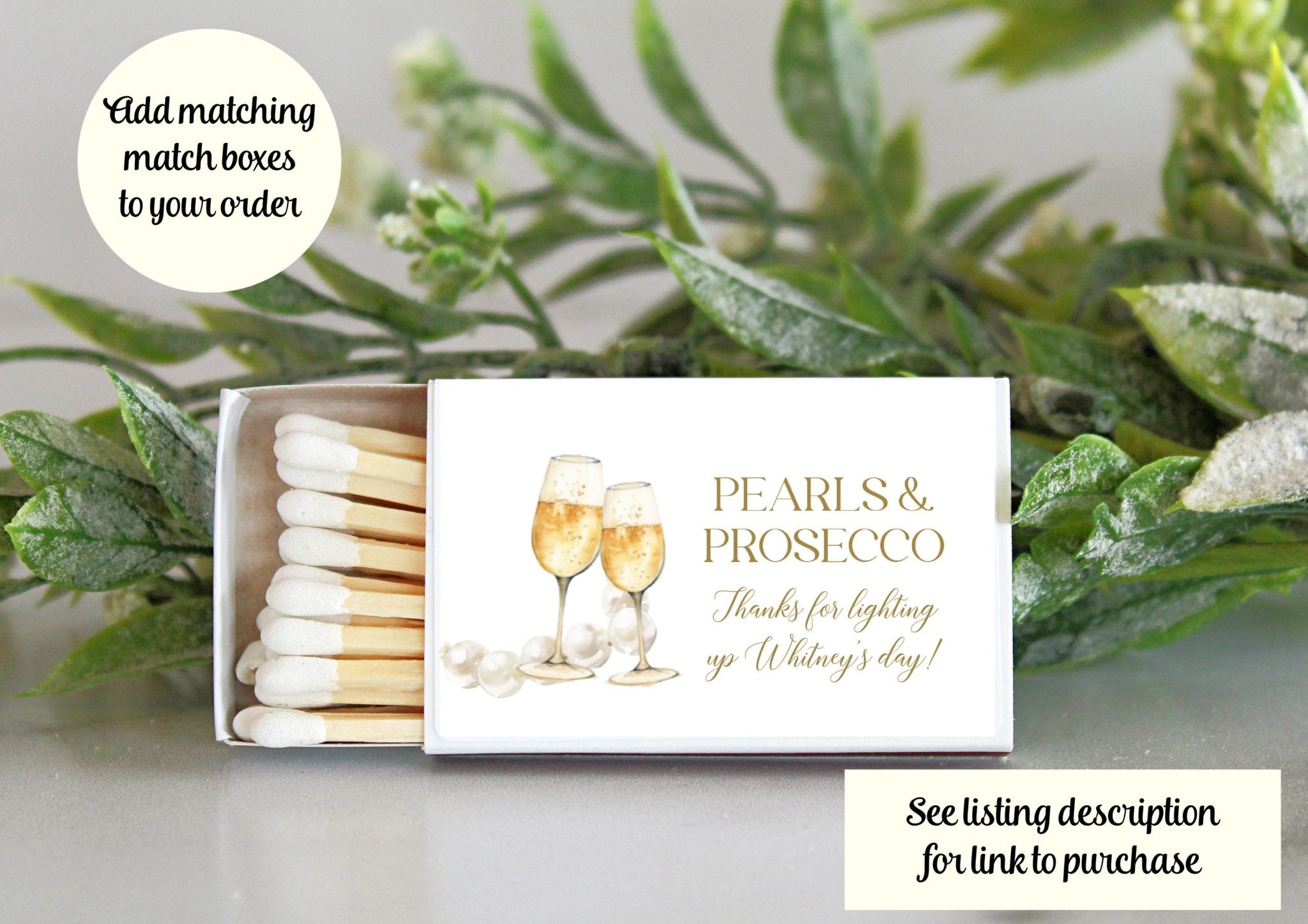 Pearls & Prosecco Candle Favors - The Dancing Wick