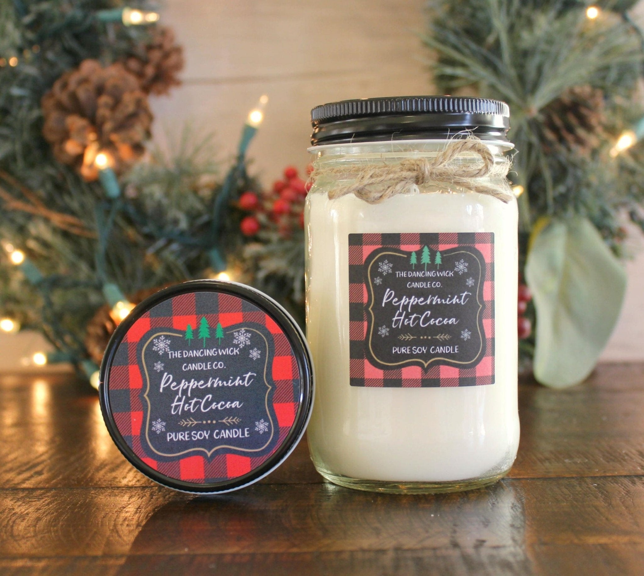 Peppermint Hot Cocoa Candle - The Dancing Wick