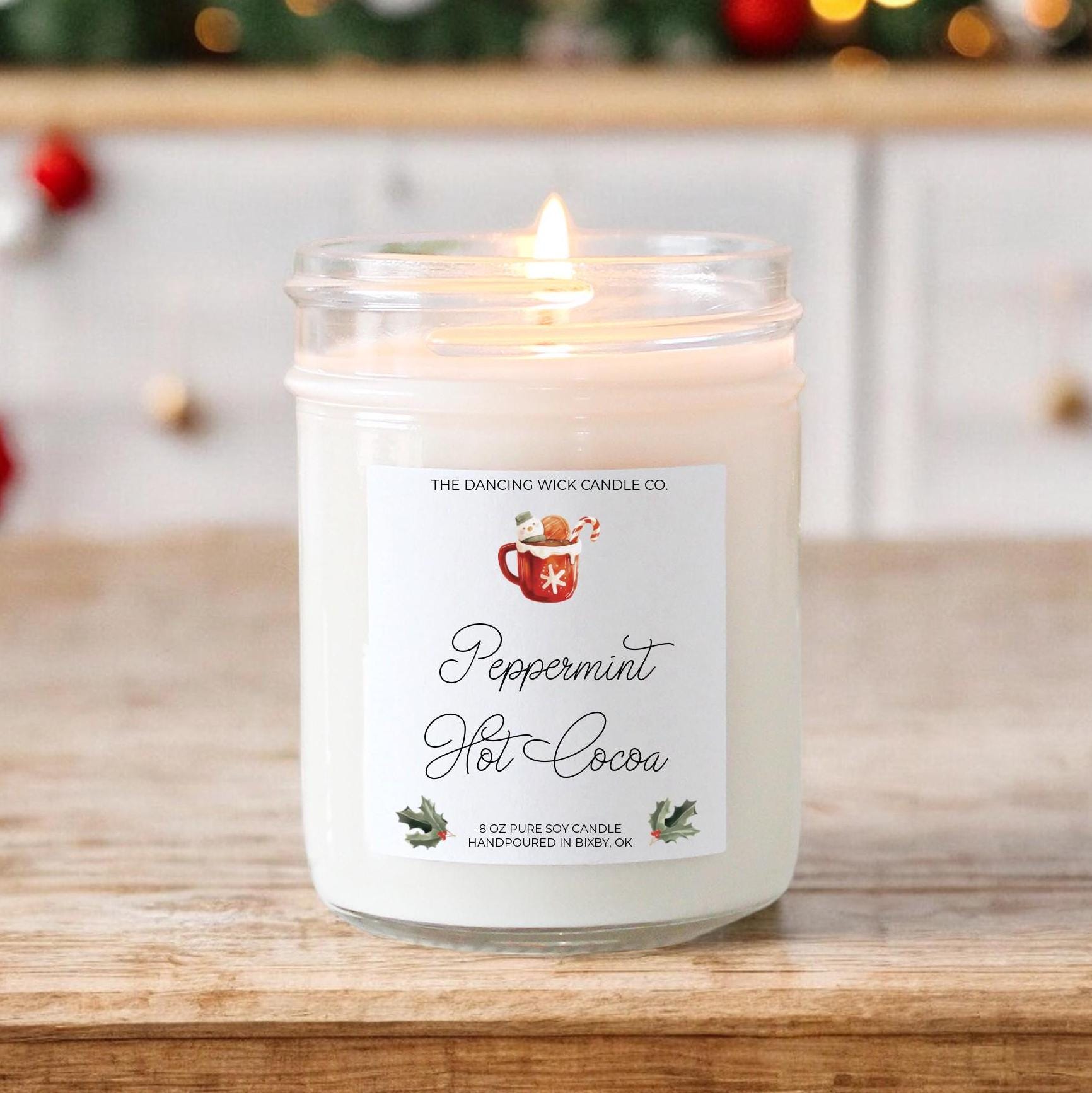 Peppermint Hot Cocoa Candle - The Dancing Wick