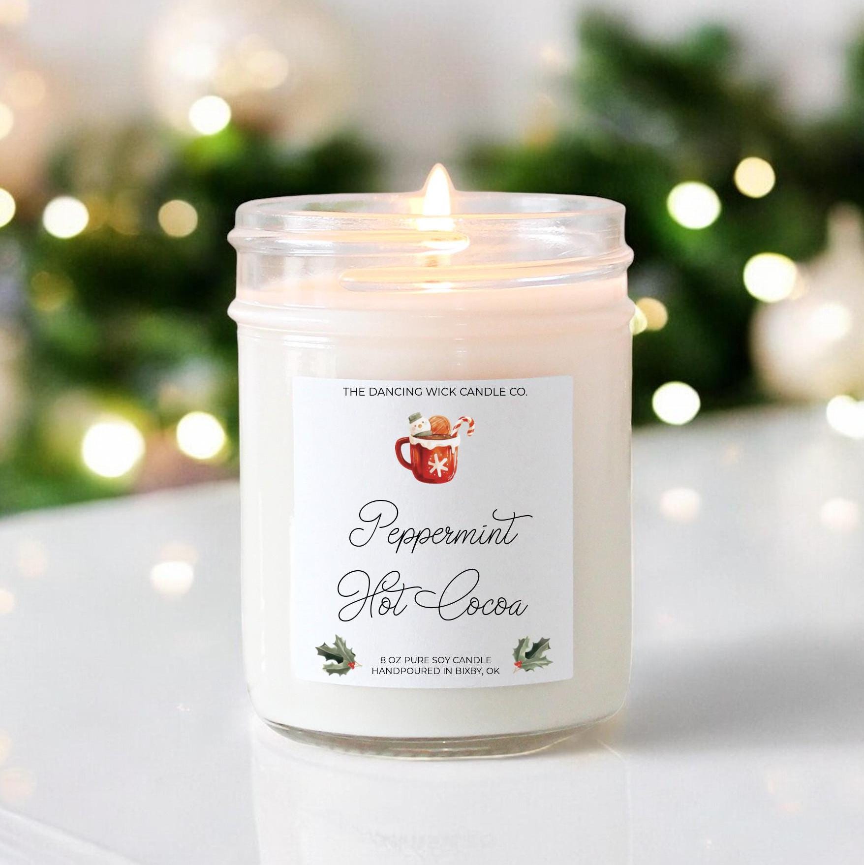 Peppermint Hot Cocoa Candle - The Dancing Wick