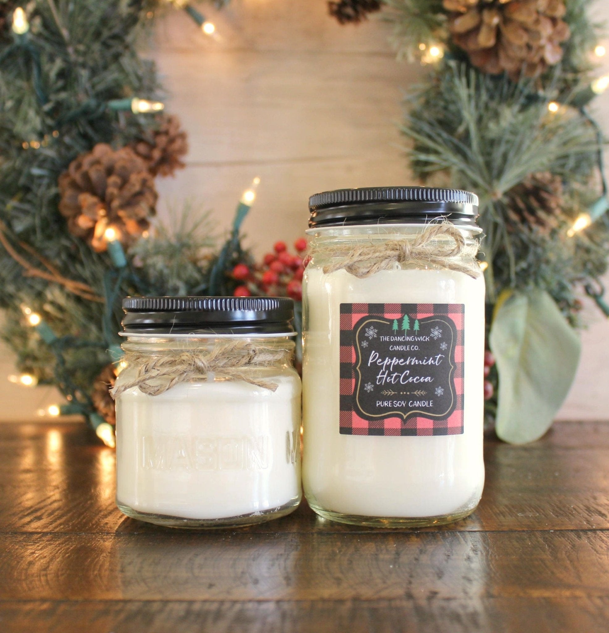 Peppermint Hot Cocoa Candle - The Dancing Wick