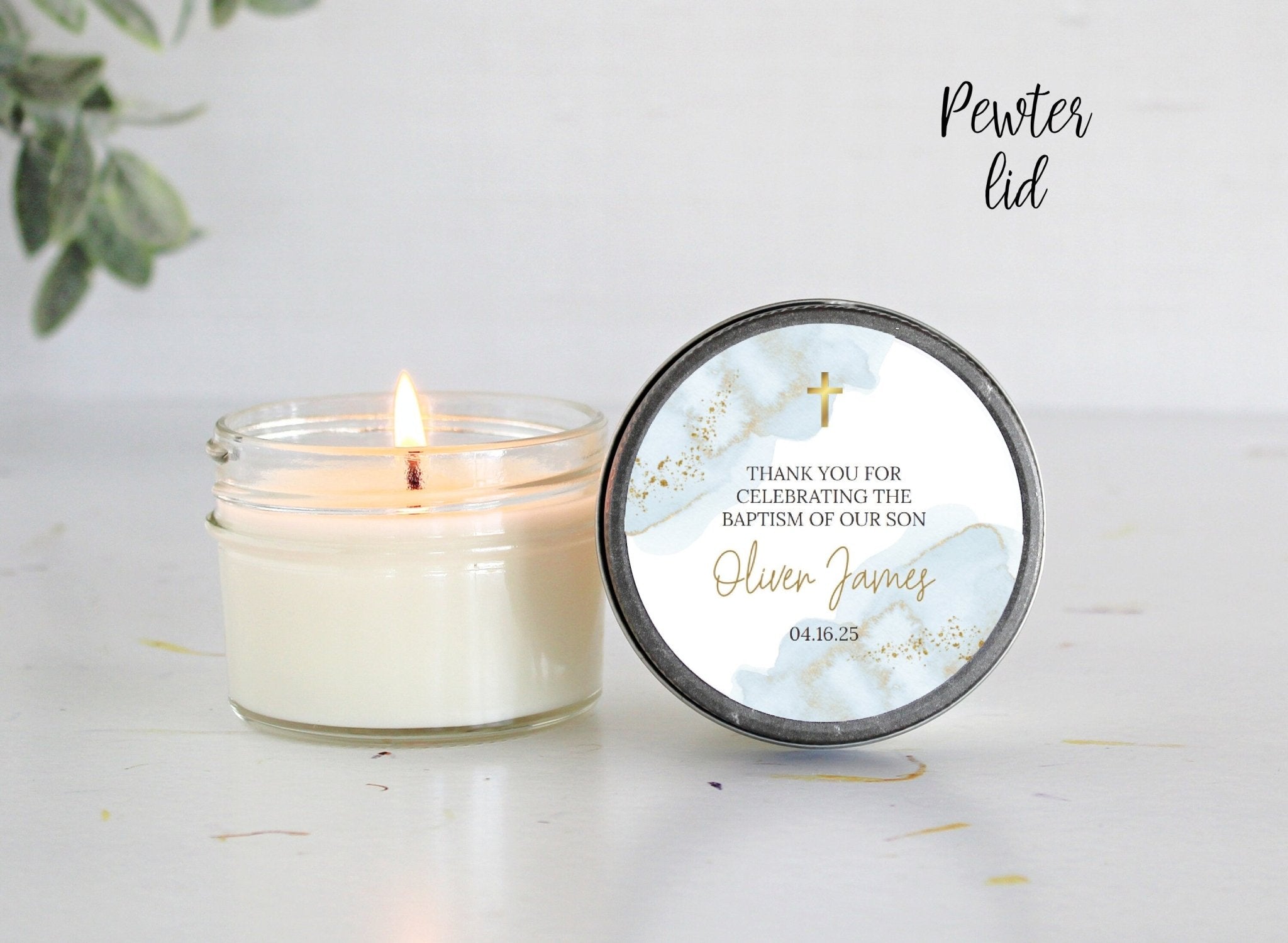 Personalized Baptism Favors - The Dancing Wick