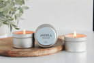 Personalized Bridesmaid Tins - The Dancing Wick