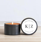 Personalized Initials Wedding Favor Tins-Set Of 10 - The Dancing Wick