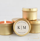 Personalized Initials Wedding Favor Tins-Set Of 10 - The Dancing Wick