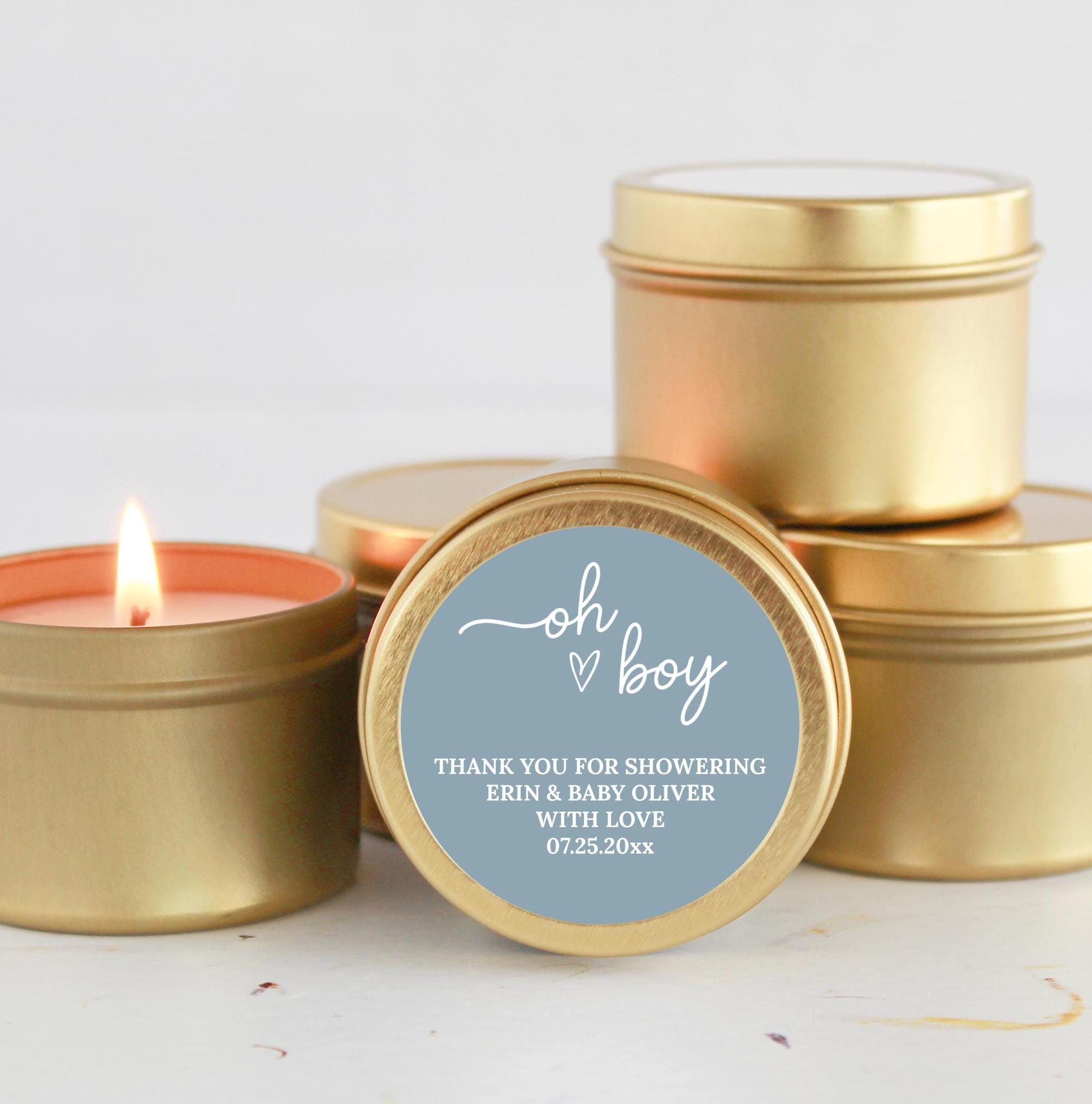Personalized Spring Oh Baby Tins Favors – Set of 10 - The Dancing Wick